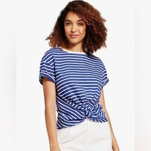 A New Day Twist Front Striped Top | Gently Used